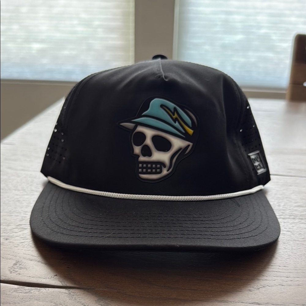 Devereaux Golf Black and Blue Skull Snapback Hat